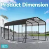 UISEBRT Extra velký stan pro auto 600×370×260 cm - Robustní Náhled obrázku produktu 2