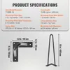 SucceBuy 406,4 mm Haarnadel-Möbelbeine, robuste Produktbild-Vorschau 7