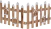 A wooden fence with small birdhouses attached, illuminated by LED lights. Náhled obrázku produktu