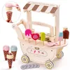 Gelateria in legno per bambini - carrello su ruote con Anteprima dell’immagine prodotto 6