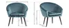 Elegante poltrona lounge Lutz | velluto blu scuro | XDREAM Anteprima dell’immagine prodotto 5