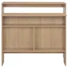 vidaXL Barový stôl s 2 doskami dubový vzhľad 130x40x120 cm Náhľad obrázku produktu 1