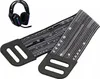A pair of black and gray headband covers for headphones, with a pair of headphones in the upper left corner. Náhled obrázku produktu