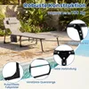 Chaise longue COSTWAY, chaise longue de jardin pliable avec Voir les images du produit 7