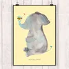 Mr. & Mrs. Panda Bild Elefant Biene DIN A1 - Gelb Pastell - Produktbild-Vorschau 2