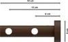 Interdeco Gardinenstange / Vorhangstange Schwarz / Nussbaum Produktbild-Vorschau 2