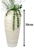 Bodenvase RELIEF 50cm  - bauchig, cremefarben, Keramik, Produktbild-Vorschau 4