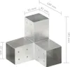 vidaXL Connettore per pali 4 pz. Forma a Y in metallo Anteprima dell’immagine prodotto 5