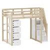 A loft bed with stairs and storage. Podgląd zdjęcia produktu