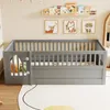 Merax Kinderbett 90x200cm mit Schutzgitter und Tür, Produktbild-Vorschau 2