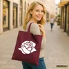 Huuraa Jutebeutel Rose Blüte 10 Liter Burgundy Baumwolle Produktbild-Vorschau 2