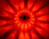 A close-up, abstract shot of a red LED emergency light, casting a starburst pattern of light. Anteprima dell’immagine prodotto