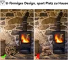 LZQ Stojan na palivové dříví Outdoor, kovový stojan na Náhled obrázku produktu 6