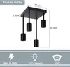ZMH Deckenlampe 4 Flammig Vintage Schwarz E27 Küchenlampe Produktbild-Vorschau 2