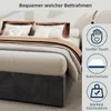 Sweiko Modern minimalist bed frame, 140x200CM, gray, Dutch Produktbild-Vorschau 12