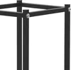 A close-up view of the corner of a black metal frame, likely part of a firewood rack, showing the connection points with bolts. Produktbild-Vorschau