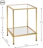 HAKU Beistelltisch gold - Metall, Sicherheitsglas 5 mm, Produktbild-Vorschau 2