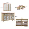 Sideboard mit 4 Türen und 2 Schubladen, mit Geschnitzten Produktbild-Vorschau 6