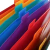 A close-up, angled view of a colorful expanding file folder with multiple dividers. Produktbild-Vorschau