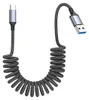INF Pružný zatahovací datový kabel — nylonový opletený Náhled obrázku produktu 2