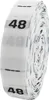 Textiletiketten Labels 40 x 10 mm Gr. 48 weiß Produktbild-Vorschau
