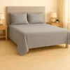 Weiches Flanell-Bettlaken 160x200 cm Hellgrau Produktbild-Vorschau 4