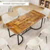 A dining table with chairs in a room setting, with dimensions and weight information overlaid. Podgląd zdjęcia produktu