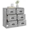 vidaXL Sideboard gris béton 70x35,5x67,5 cm Bois composite Voir les images du produit 5