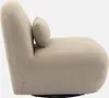 Poltrona girevole 360° bouclé, Beige Anteprima dell’immagine prodotto 3