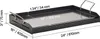 A black metal griddle plate with dimensions indicated by text overlays. Produktbild-Vorschau