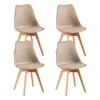 HJ_WeDoo Lot de 4 chaises de salle à manger SGS avec pied Voir les images du produit 1