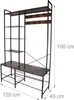 Relaxdays Garderobe, 4 Schuhablagen, 9 Doppelhaken, 5 Produktbild-Vorschau 4