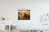MuchoWow® Textilposter Scottish Highlander - Zaun - Gras Produktbild-Vorschau 2