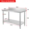 XMTECH Table de travail en inox Table de cuisine réglable Voir les images du produit 2