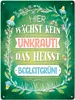 Hier wächste kein Unkraut Metallschild XXL mit Blumen Motiv Produktbild-Vorschau 1