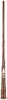 A single, brown, decorative candle with a spiral design and a cutout in the middle, set against a white background. Produktbild-Vorschau