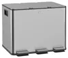 HOMCOM Mülleimer 3x20L Abfalleimer aus Edelstahl mit Produktbild-Vorschau 1
