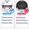 A split image showing compatible and incompatible robot vacuum cleaner models. Produktbild-Vorschau