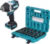 A cordless impact wrench and a set of sockets are displayed on a white background. Produktbild-Vorschau