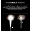 Diagram illustrating the sensor protection function of a flashlight. Produktbild-Vorschau