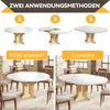 Runder Ausziehbarer Tisch Küchentisch 90-120 cm, 4-8 Produktbild-Vorschau 5