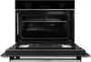 An open built-in oven with racks inside, shown from the front. Produktbild-Vorschau