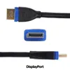DisplayPort-kabel, 5 meter, verguld, zwart Productafbeelding-voorbeeld 3
