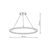 Lampada a sospensione LED 48W RING LP-909/1P L BK CCT Light Anteprima dell’immagine prodotto 3