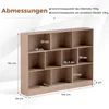 A diagram showing the dimensions and weight capacity of a bookshelf. Náhled obrázku produktu
