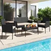 COSTWAY Polyrattan Gartenmöbel Set, Outdoor Gartengarnitur, Produktbild-Vorschau 2