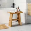 vidaXL Koupelnová stolička hnědá 50 x 29,5 x 50,5 cm Náhled obrázku produktu 2