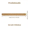 4 verstellbare Boho-Vorhangbänder, Naturfarbe, für Zuhause, Produktbild-Vorschau 2