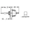 Technical drawing of a blinker switch with dimensions. Produktbild-Vorschau