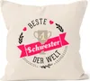 Kissenbezug beste Schwester der Welt Geschenk für Schwester Produktbild-Vorschau 1